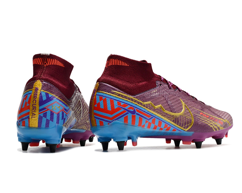 Chuteira Campo NIKE Air Zoom Mercurial Superfly 9 Elite SG-PRO Mbappe Vinho